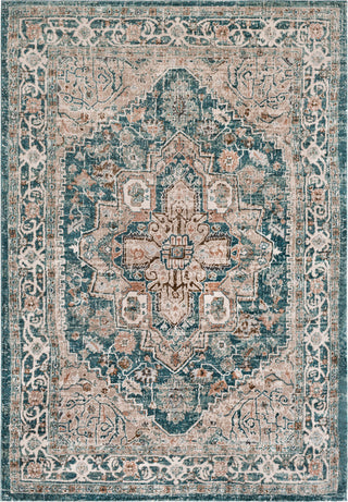 Surya Soft Touch SFT-2301 Teal Taupe White Dark Brown Camel Medium Gray Black Area Rug Mirror main image