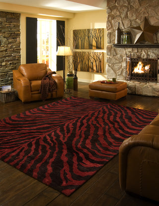 Momeni Serengeti SG-05 Tiger Area Rug Roomshot Feature