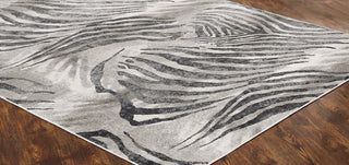 N Natori Serengeti SG-630 Charcoal Zebra Area Rug