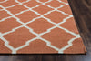 Rizzy Swing SG2102 Orange Area Rug Edge Shot