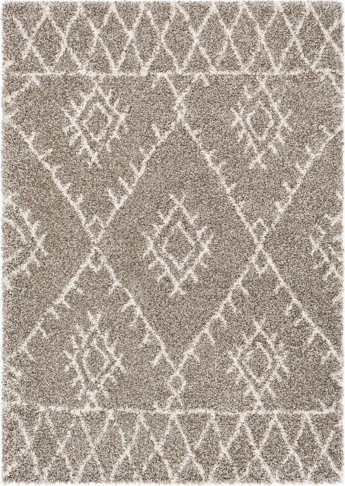 Surya Serengeti Shag SGT-2300 Taupe White Khaki Dark Brown Area Rug main image