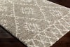 Surya Serengeti Shag SGT-2300 Taupe White Khaki Dark Brown Area Rug Corner Image