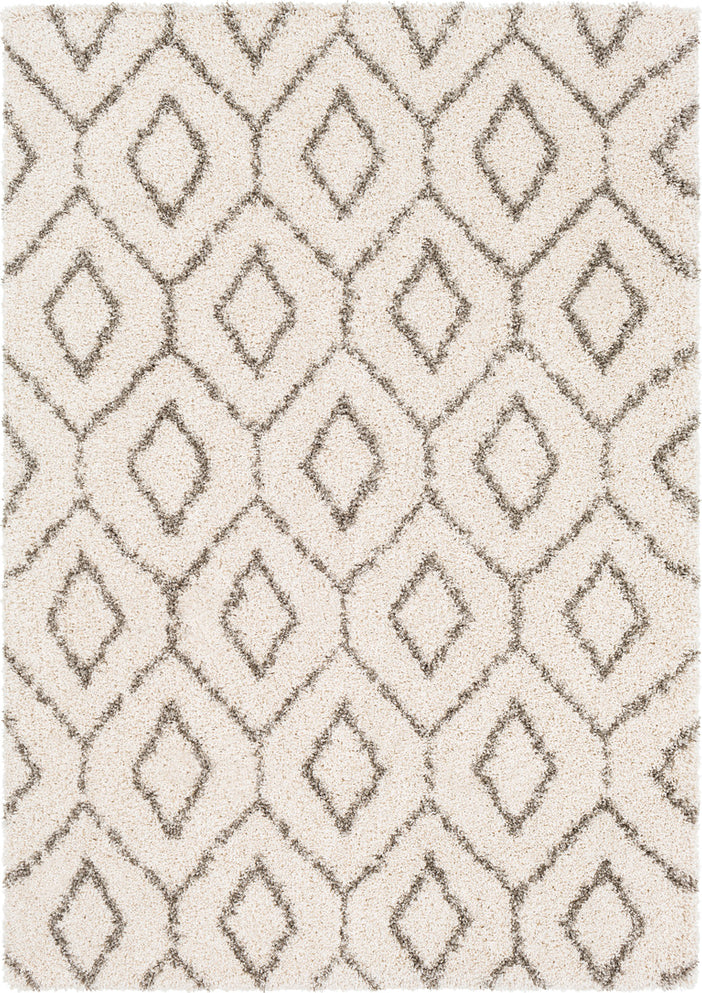 Surya Serengeti Shag SGT-2302 Taupe Khaki White Dark Brown Area Rug main image