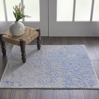 Nourison Silk Shadows SHA18 Grey/Blue Area Rug