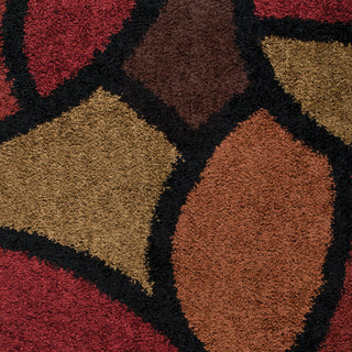Orian Rugs Shag-Ri-La Bloom Petal Rouge Area Rug Close up
