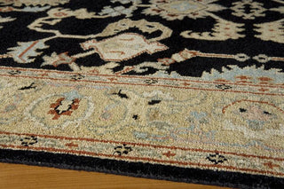 Momeni Shalimar SL-04 Black Area Rug Corner Shot