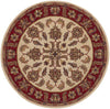LR Resources Shapes 10561 Ivory/Red Area Rug 5' Round