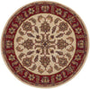 LR Resources Shapes 10561 Ivory/Red Hand Woven Area Rug 5' Round