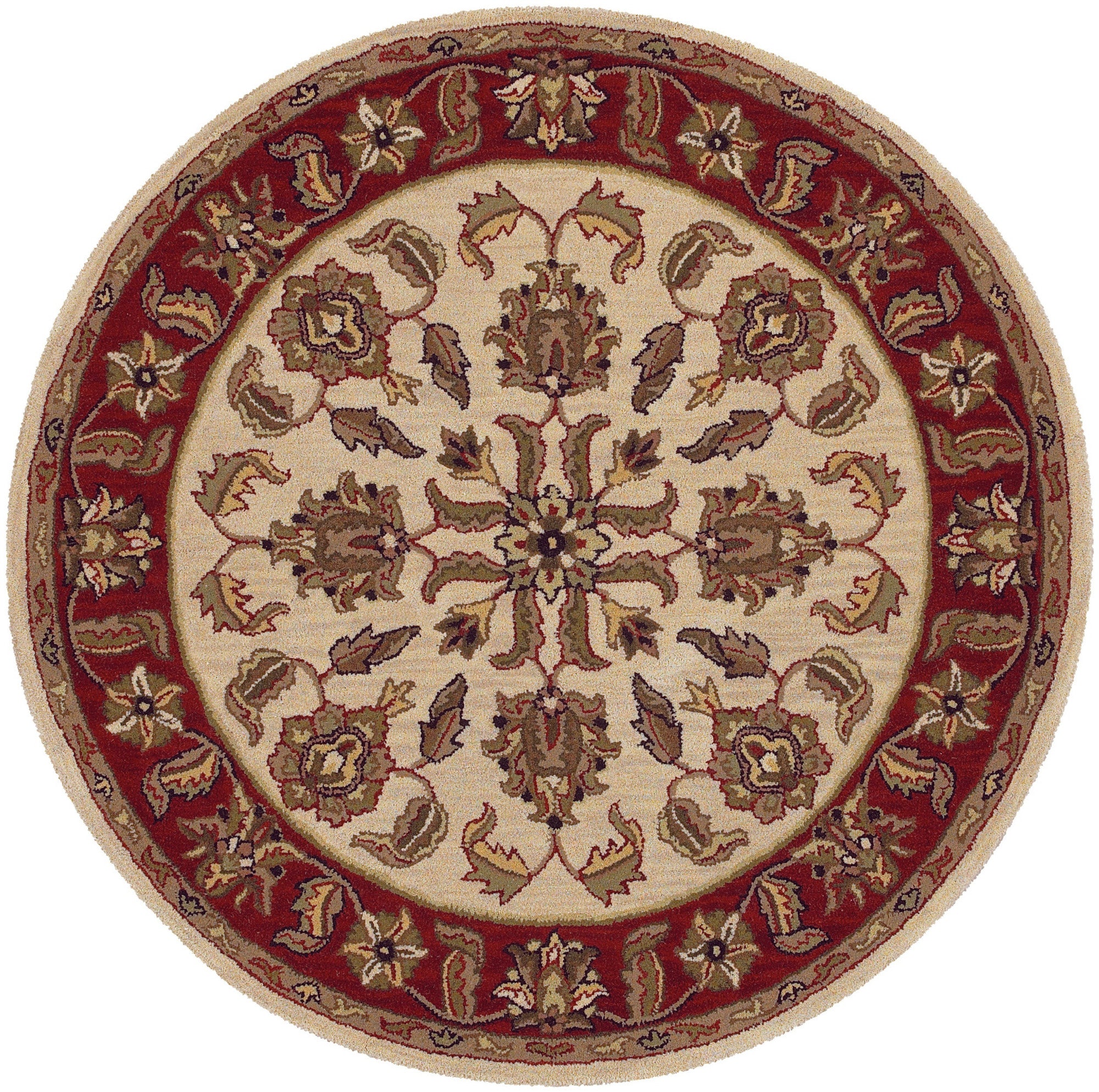 LR Resources Shapes 10561 Ivory/Red Area Rug