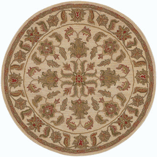 LR Resources Shapes 10562 Ivory/Ivory Area Rug 5' Round