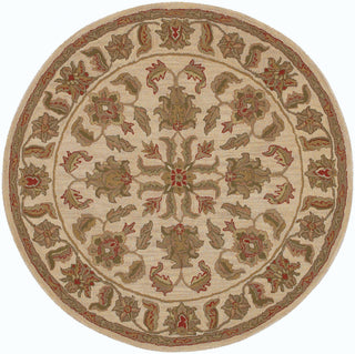 LR Resources Shapes 10562 Ivory/Ivory Hand Woven Area Rug 7'9'' Round