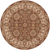 LR Resources Shapes 10563 Coffee/Ivory Hand Woven Area Rug 5' Round