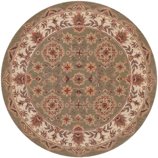 LR Resources Shapes 10564 Green/Ivory Hand Woven Area Rug 7'9'' Round