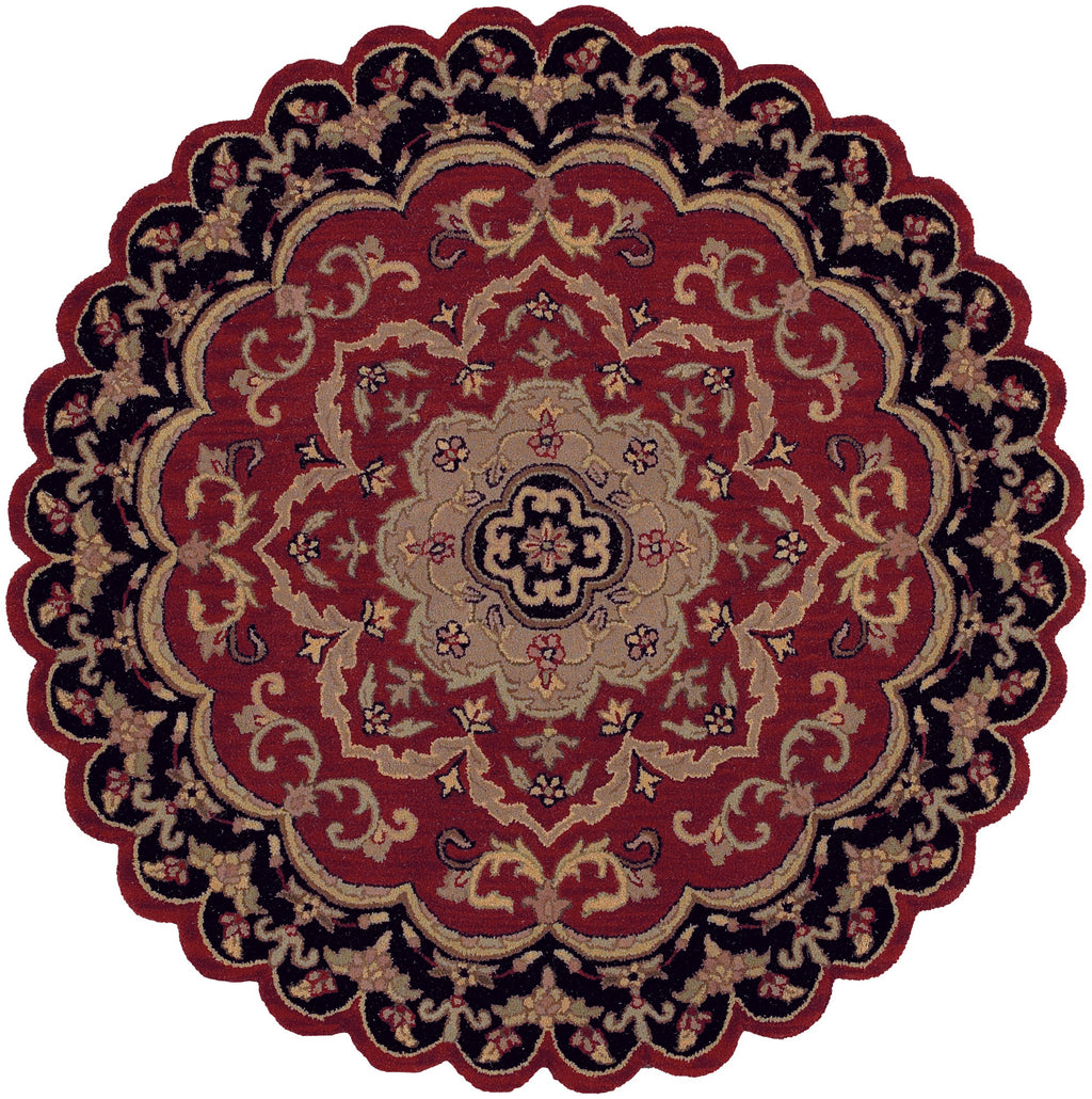 LR Resources Shapes 10572 Red/Black Hand Woven Area Rug 5' Star
