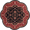 LR Resources Shapes 10752 Black/Red Hand Woven Area Rug 5' Scallop