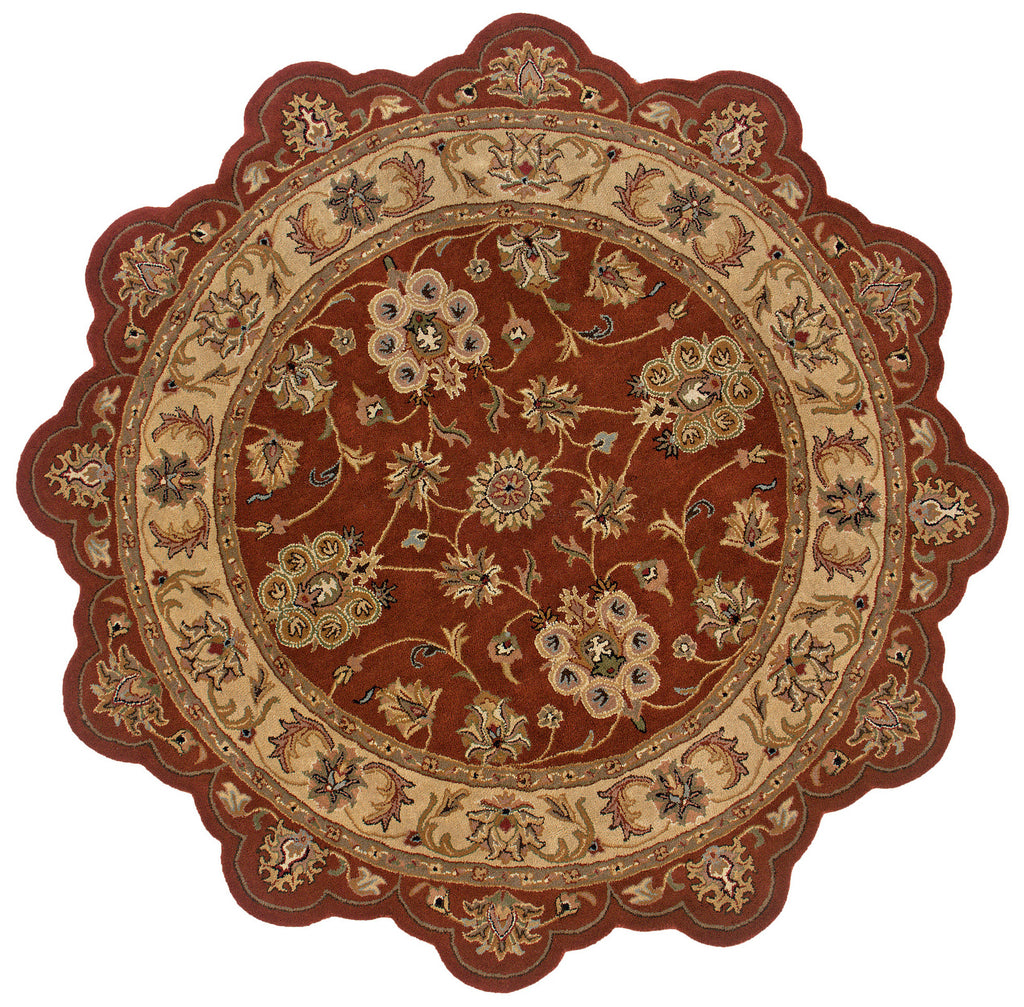 LR Resources Shapes 50921 Rust/Gold Hand Woven Area Rug 5' Star