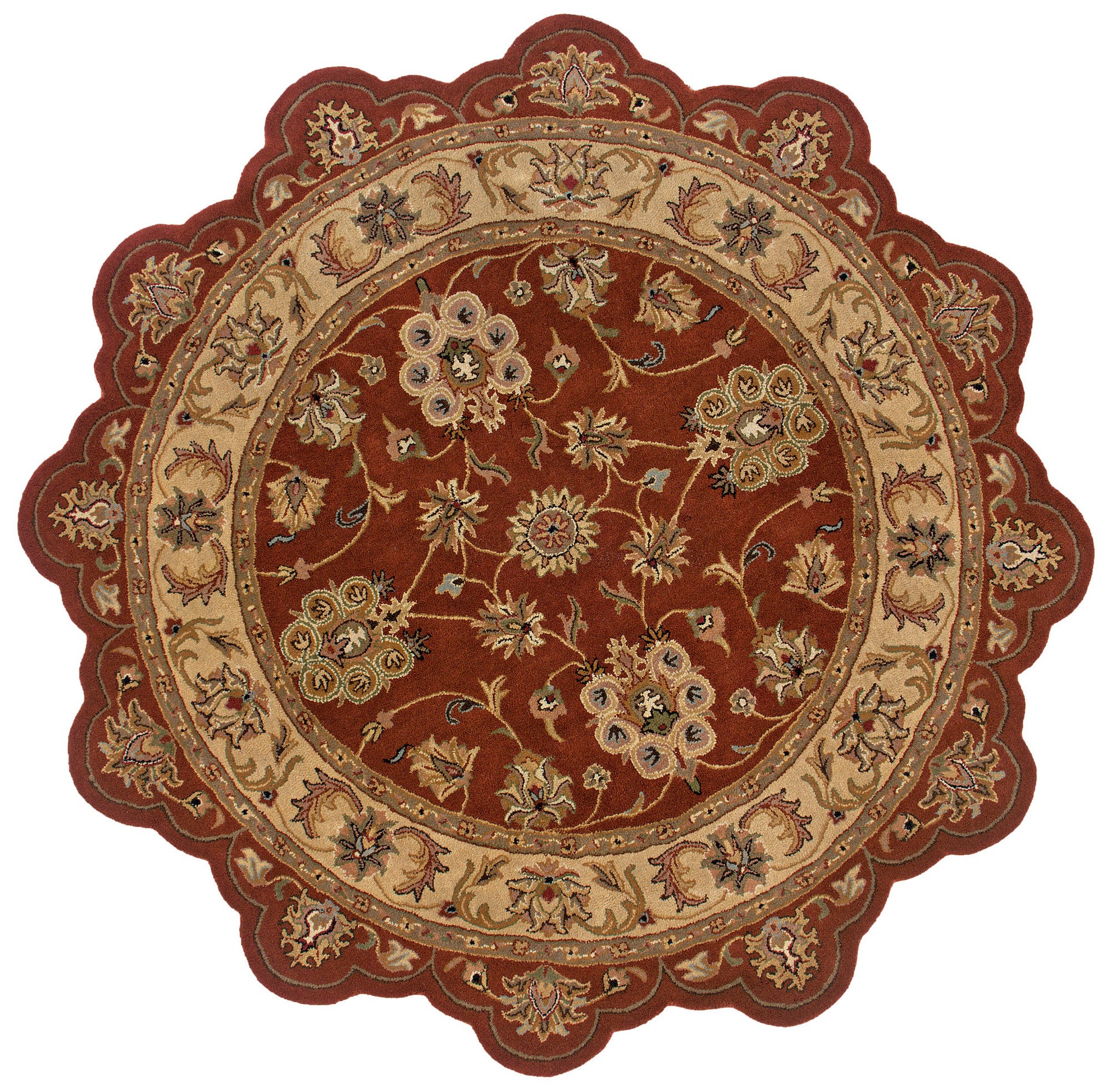 LR Resources Shapes 50921 Rust/Gold Area Rug
