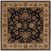 LR Resources Shapes 5R105 Black/Ivory Hand Woven Area Rug 9' Square