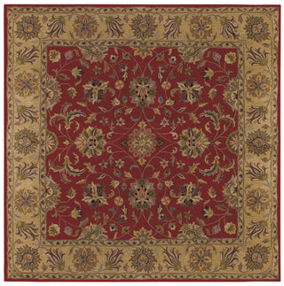 LR Resources Shapes 5R107 Red/Gold Hand Woven Area Rug 9' Square