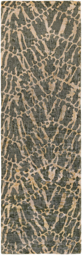 Surya Shibori SHB-8002 Charcoal Area Rug 2'6'' x 8' Runner