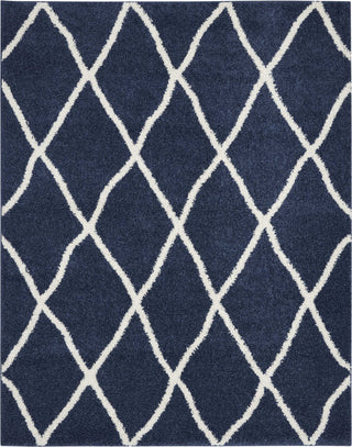 Nourison Shangri-La SHI02 Navy/Ivory Area Rug