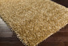 Surya Shimmer SHI-5008 Gold Shag Weave Area Rug 5x8 Corner