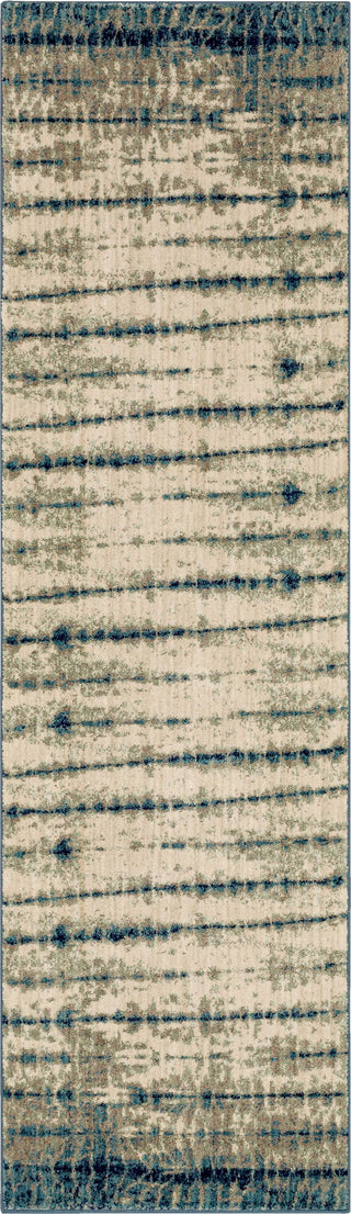 Karastan Expressions Shibori Stripe Indigo Area Rug by Scott Living Main Image