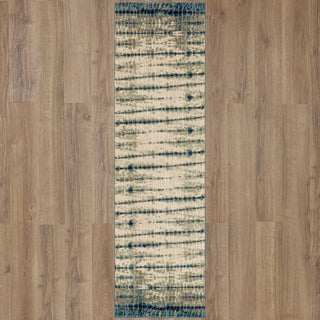 Karastan Expressions Shibori Stripe Indigo Area Rug by Scott Living Main Image