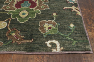 KAS Shiraz 5011 Olive Green Oushak Machine Woven Area Rug 
