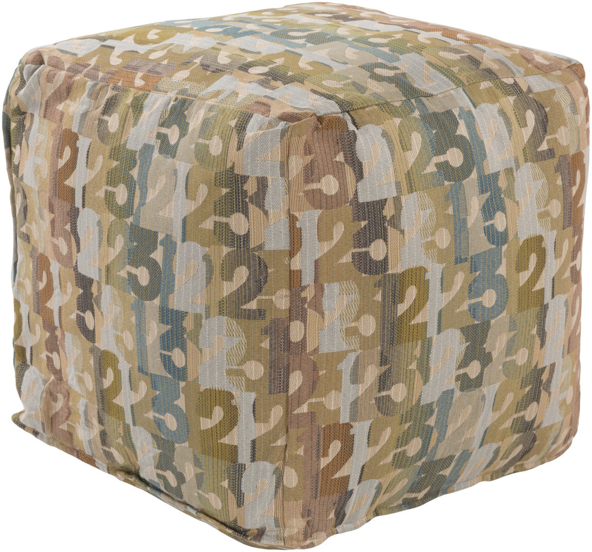 Surya Shoop SHPF-001 Multi-Color Pouf by Mike Farrell