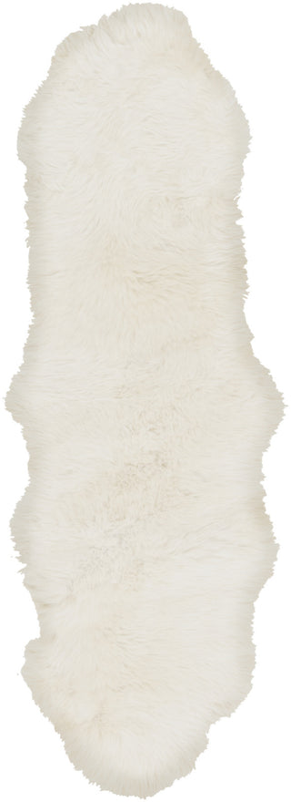 Surya Sheepskin SHS-9600 White Area Rug 2' X 6' Runner