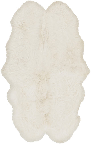 Surya Sheepskin SHS-9600 White Area Rug 4' X 6'