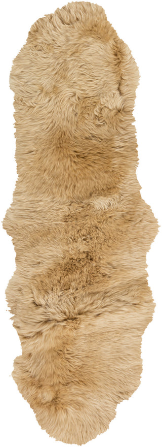 Surya Sheepskin SHS-9601 Wheat Area Rug 2' X 6' Runner