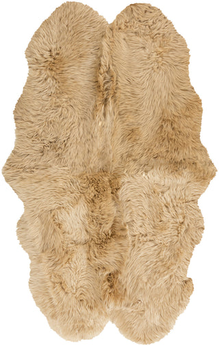 Surya Sheepskin SHS-9601 Wheat Area Rug 4' X 6'