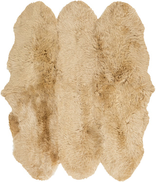 Surya Sheepskin SHS-9601 Wheat Area Rug 6' Square