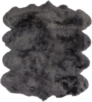 Surya Sheepskin SHS-9602 Charcoal Area Rug 6' X 8'