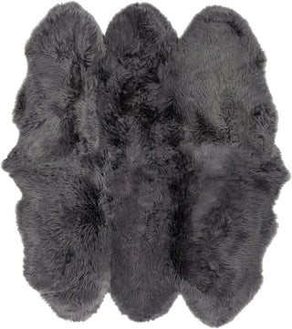 Surya Sheepskin SHS-9602 Charcoal Area Rug 6' Square