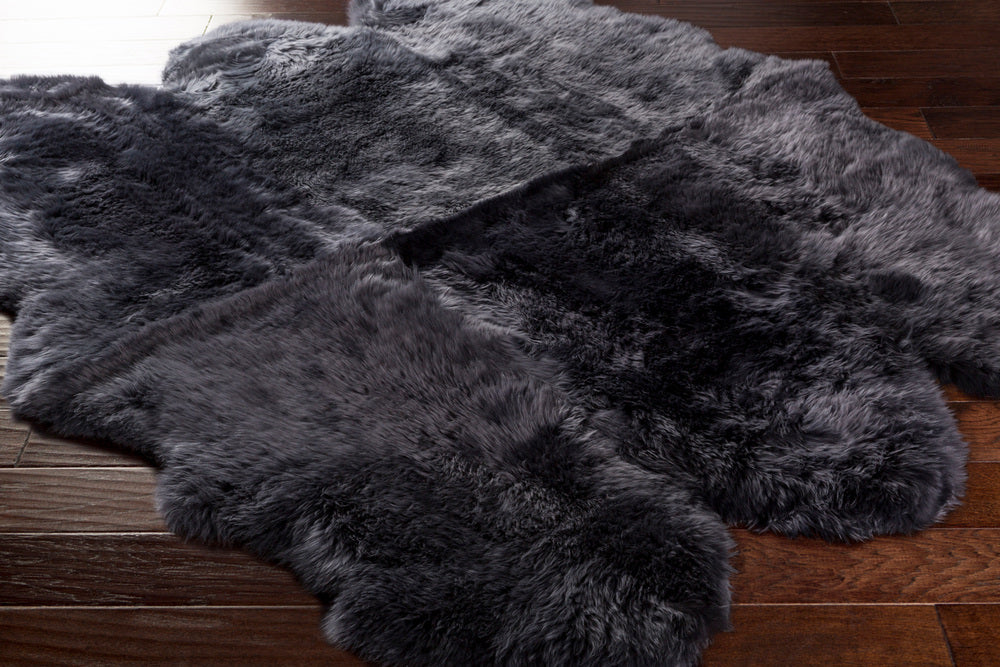 Surya Sheepskin SHS-9602 Area Rug Corner Shot Feature