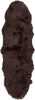 Surya Sheepskin SHS-9603 Dark Brown Area Rug 2' X 6'