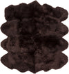 Surya Sheepskin SHS-9603 Dark Brown Area Rug 6' X 8'