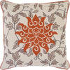 Surya Starburst Sun and Leaves SI-2000 Pillow 18 X 18 X 4 Poly filled