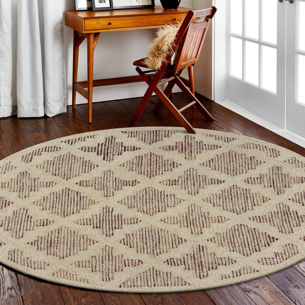 LR Resources Sinuous Rose Pin Dot Area Rug Lifestyle Image Feature