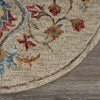 LR Resources Sinuous Floral Oasis Beige Area Rug Angle Image