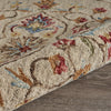 LR Resources Sinuous Floral Oasis Beige Area Rug Pile Image