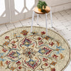 LR Resources Sinuous Floral Oasis Beige Area Rug Lifestyle Image