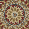 LR Resources Sinuous Red Sunflower Area Rug Detail Image