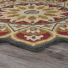 LR Resources Sinuous Red Sunflower Area Rug Angle Image