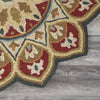 LR Resources Sinuous Red Sunflower Area Rug Corner Image