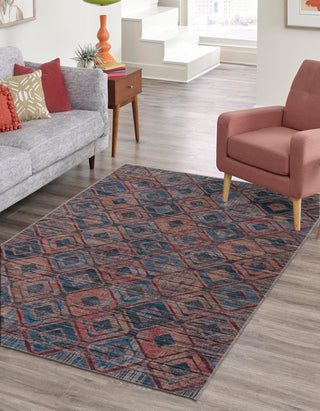 Unique Loom Sisu T-SISU1 Peach and Blue Area Rug Rectangle Lifestyle Image