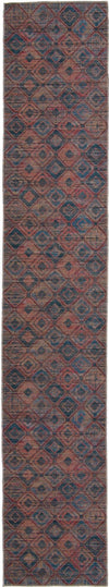 Unique Loom Sisu T-SISU1 Peach and Blue Area Rug Runner Top-down Image